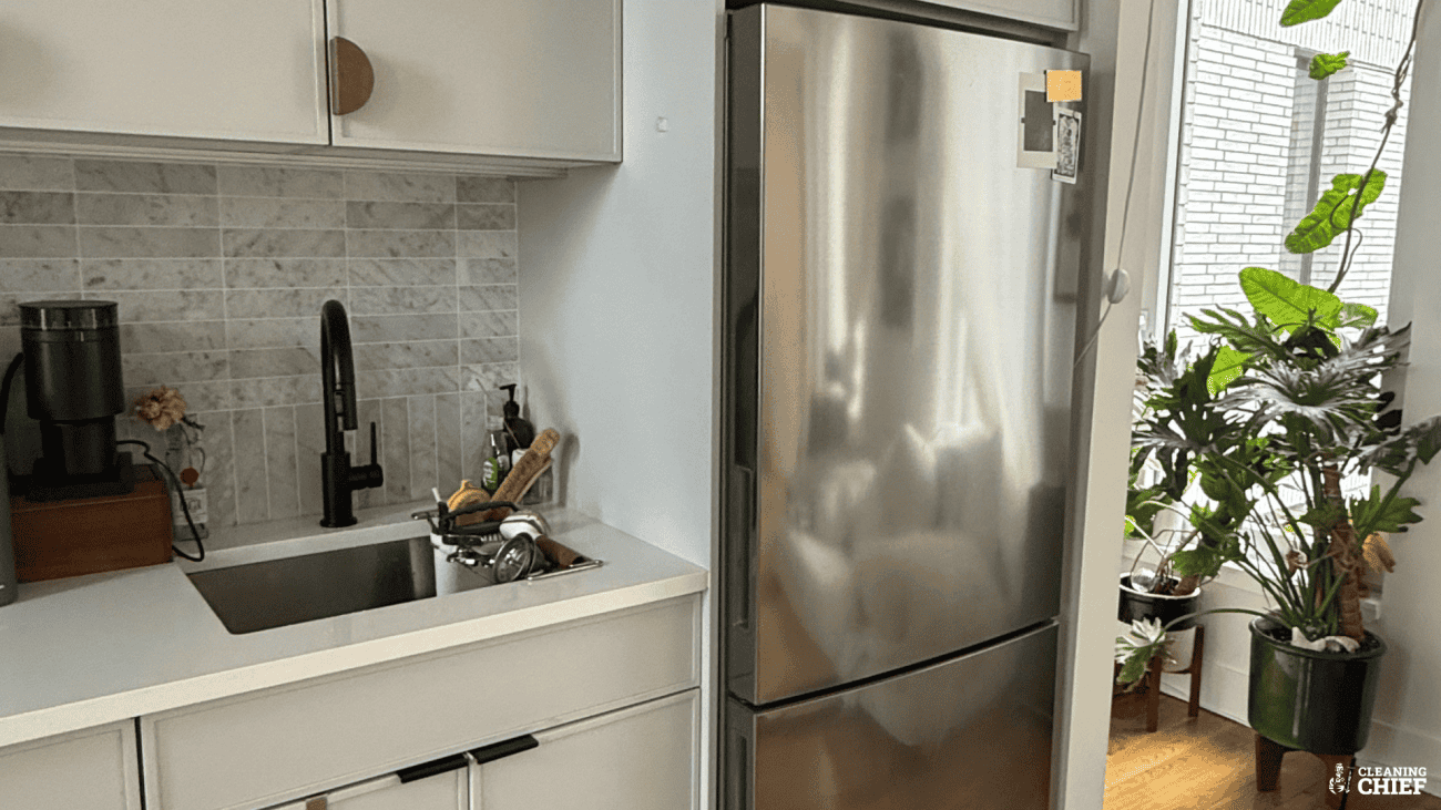 Cleaning of airbnb home and polished fridge